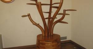 Espositore-albero-in legno-artigianale design esclusivo